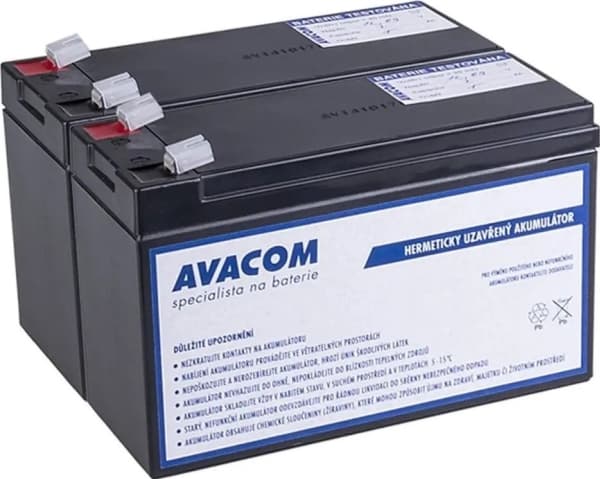 AVACOM AVA-RBC22-KIT, Forseglet blysyre (VRLA), 2 stykker, Sort, Vietnam, APC RBC22, 4,8 kg