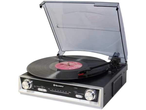 Roadstar TTR-8634, Sort, Sølv, 33,45,78 rpm, Dreje, FM, 3,5 mm, 230 V