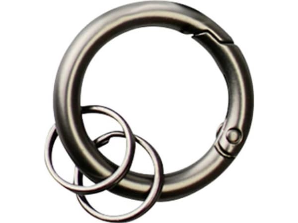 BASI 0006-0155, Nyckelring, Svart, Grå, Rund, Unisex, 2 cm, 10 g