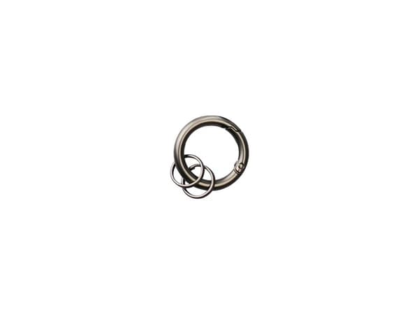 BASI 0006-0155, Nyckelring, Svart, Grå, Rund, Unisex, 2 cm, 10 g