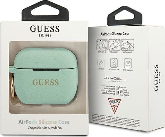 Guess Guess GUACAPSILGLGN AirPods Pro -suojus vihreä/vihreä Silikoni Glitteri