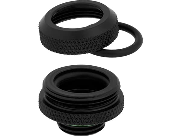 CORSAIR Hydro X Series XF Hardline 14mm OD Fitting - Armatur for væskekjølesystem - svart (en pakke 4)