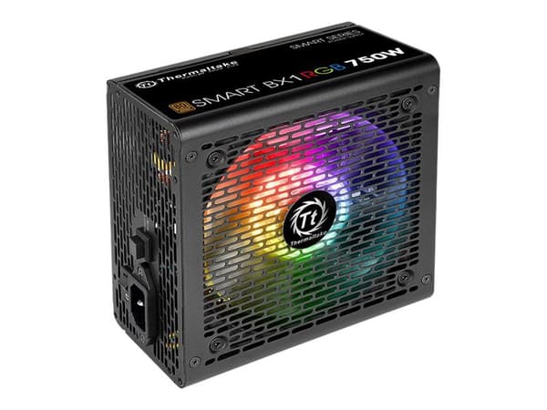 Thermaltake SMART BX1 RGB SP-750AH2NKB-2 - Strømforsyning (intern) - ATX12V 2.4/ EPS12V 2.92 - 80 PLUS Bronze - AC 230 V - 750 watt - aktiv PFC - Eur