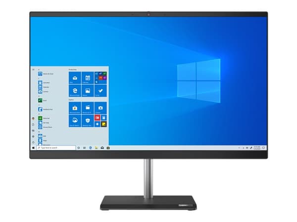Lenovo V50a-24IMB AIO 11FJ - Alt-i-ett med Full Function Monitor-stativ - Core i5 10400T / inntil 3.6 GHz - RAM 8 GB - SSD 256 GB - DVD-Writer - UHD