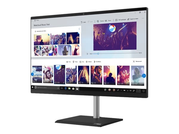 Lenovo V50a-24IMB AIO 11FJ - Alt-i-ett med Full Function Monitor-stativ - Core i5 10400T / inntil 3.6 GHz - RAM 8 GB - SSD 256 GB - DVD-Writer - UHD