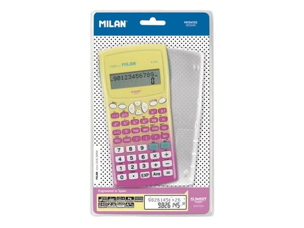 Milan 159110SNPBL, Desktop, Grunnleggende, 12 sifre, Batteri, Rosa, Gult