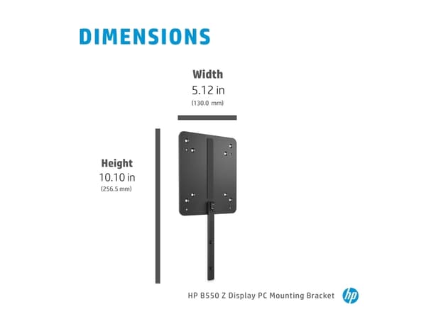 HP B550 - Monteringssats - monterbar på monitorn - för HP Z24f G3, Z24n G3, Z27q G3; Elite 600 G9, 800 G9