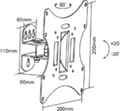 Miniatyrbilde 3 av 3: ART ACV-30 - Brakett - for LCD-TV - metall - svart - skjermstørrelse: 13"-42" - veggmonterbar