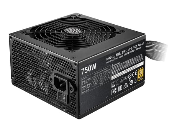 Cooler Master MWE Gold V2 750 - Strømforsyning (intern) - ATX12V 2.41/ EPS12V - 80 PLUS Gold - AC 90-264 V - 750 watt - aktiv PFC - Europa