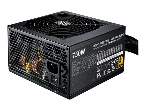 Cooler Master MWE Gold V2 750 - Strømforsyning (intern) - ATX12V 2.41/ EPS12V - 80 PLUS Gold - AC 90-264 V - 750 watt - aktiv PFC - Europa