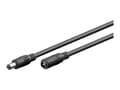 Pikkukuva 1 / 3: MicroConnect - Jatkojohto virtaa varten - DC-liitin 5,5 x 2,5 mm (uros) DC-liittimeen 5,5 x 2,5 mm (naaras) - 3 m - musta