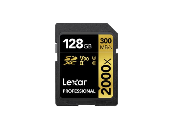Lexar Professional - Flash-minneskort - 128 GB - Video Class V90 / UHS-II U3 / Class10 - 2000x - SDXC UHS-II