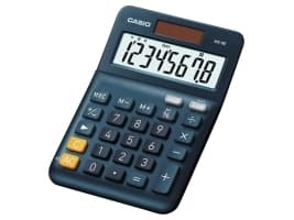 Casio MS-8E, Skrivbord, Display, 10 siffror, Batteri, Svart, Grå, Orange