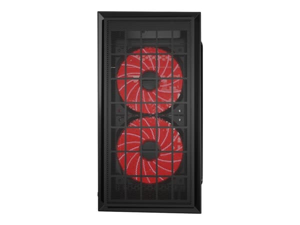 Gembird FORNAX-950R - Tower - micro ATX - genomskinlig sidopanel - ingen strömförsörjning (ATX / PS/2) - svart - USB/ljud