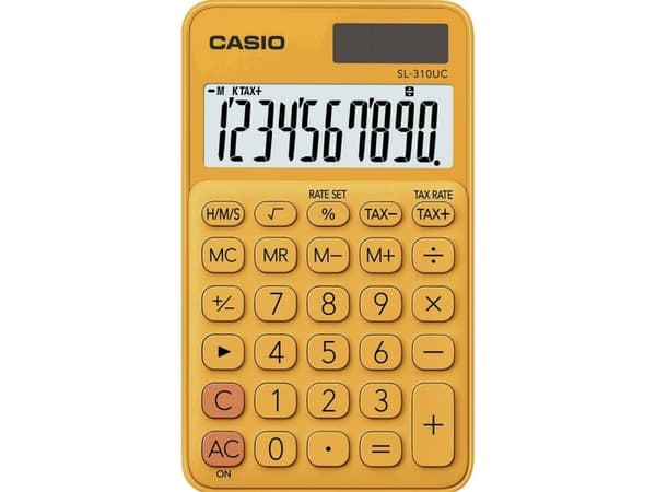 Casio SL-310UC - Fickkalkylator - 10 siffror - solcellspanel, batteri - orange