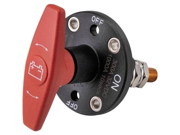 TRU COMPONENTS Bilbatterikontakt 32 V/DC 300 A 1 x Av/På Klikker IP67 1 stk.