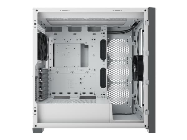 Corsair 5000D Tempered Glass, Midi Tower, PC, Valkoinen, Muovi, Terästä, Karkaistu lasi, Pelaaminen, 17 cm