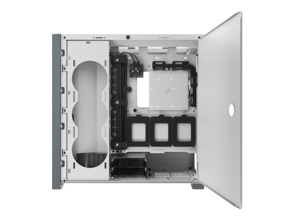 CORSAIR 5000D AIRFLOW - Mid tower - ATX - genomskinlig sidopanel (härdat glas) - ingen strömförsörjning (ATX) - vit - USB/ljud