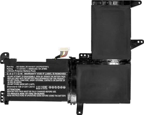 CoreParts - Akku tietokoneen akkuun - Litium-polymeeri - 3600 mAh - 41.5 Wh - lajitelma - ASUS N580GD; VivoBook Pro 15 - akku - ASUS N580GD; VivoBook