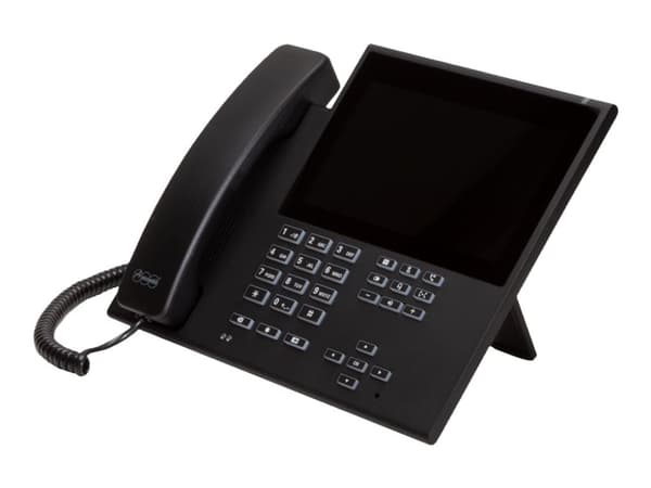 Auerswald COMfortel D-600 - VoIP-telefon med anrops-ID/samtale venter - treveis anropskapasitet - SIP, RTCP, RTP, SRTP, SIPS - 6 linjer - svart