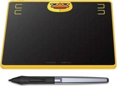 HUION HS64 Special Edition Graphics Pen Tablet, Ledning & Trådløs, 5080 Ipi, 160 x 102 mm, USB, 1 cm, Sort, Gult