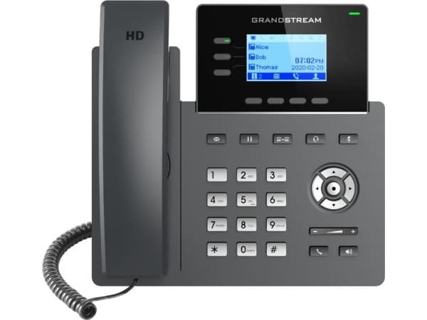 Grandstream GRP2603P - VoIP-telefon - 5-veis anropskapasitet - SIP, RTCP, RTP, SRTP, RTCP-XR - 3 linjer
