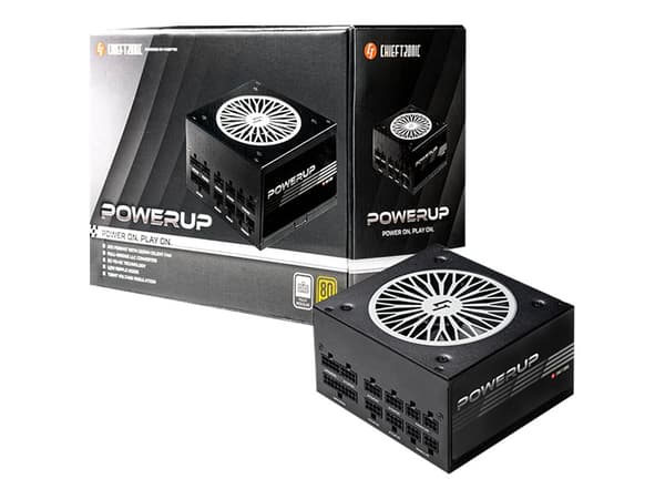 Chieftronic PowerUp Series 650W - Strømforsyning (intern) - ATX12V 2.53 - 80 PLUS Gold - AC 100-240 V - 650 watt - aktiv PFC