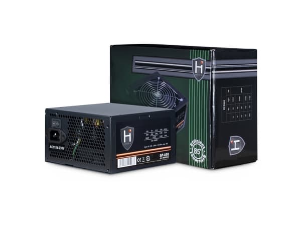 HiPower SP-650 - Virtalähde (sisäinen) - ATX12V 2.4 - AC 100/240 V - 650 Watt - aktiivinen PFC