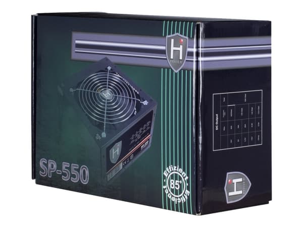 HiPower SP-550 - Strømforsyning (intern) - ATX12V 2.4 - AC 100/240 V - 550 watt - aktiv PFC