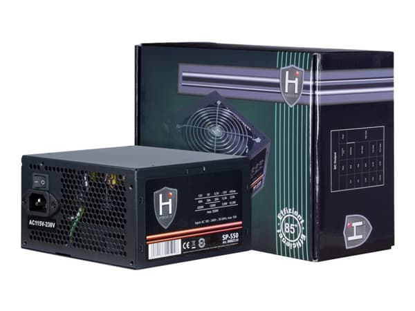 HiPower SP-550 - Strømforsyning (intern) - ATX12V 2.4 - AC 100/240 V - 550 watt - aktiv PFC