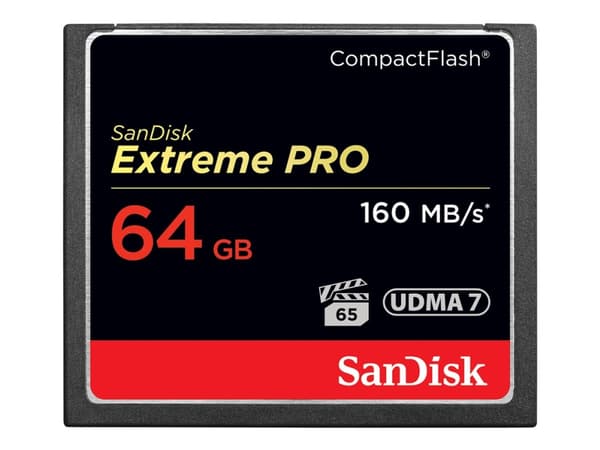 SanDisk minnekort SanDisk Extreme Pro CF 160MB/s 64 GB minnekort (SDCFXPS-064G-X46)