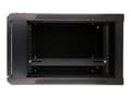Miniatyrbild 2 av 5: Extralink - Rack skåp - 600x600 mm - väggmontering - svart - 6U - 19"