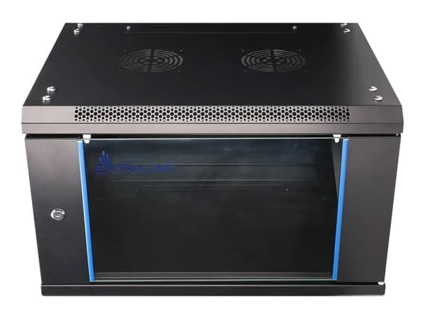 Extralink - Rack skåp - 600x600 mm - väggmontering - svart - 6U - 19"