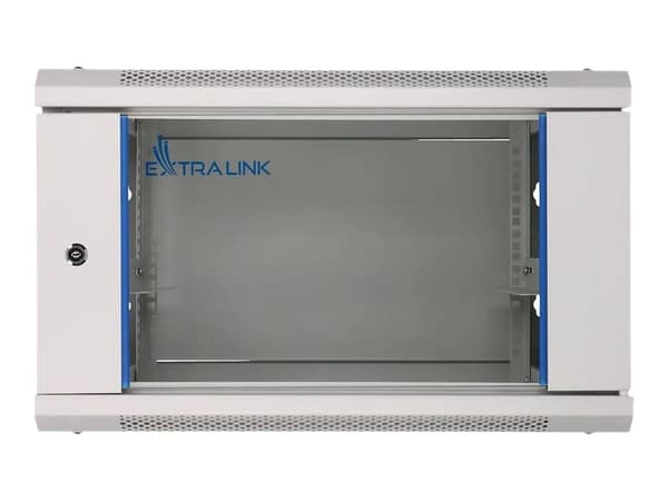 Extralink - Rack skap - 600x600 mm - veggmonterbar - grå - 6U - 19"