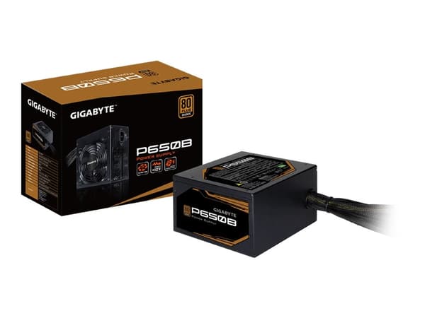 Gigabyte P650B - Strømforsyning (intern) - ATX12V 2.31 - 80 PLUS Bronze - AC 100-240 V - 650 watt - aktiv PFC