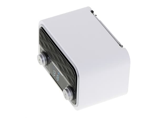 Adler AD 1185, Bærbar, FM, LCD, Micro-USB, USB Type-A, Hvit, Monokromatisk