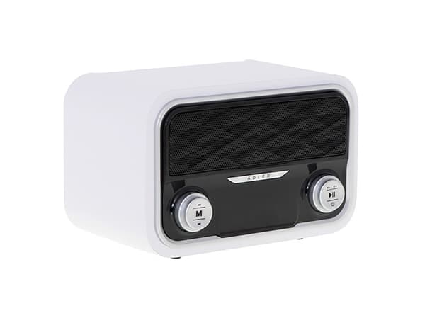 Adler AD 1185, Bærbar, FM, LCD, Micro-USB, USB Type-A, Hvit, Monokromatisk