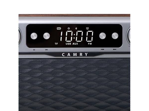 Camry Premium Radio CR 1183, Bærbar, Digitaalinen, FM, 16 W, Alumiini, Lajittelu, Træ, Mønster
