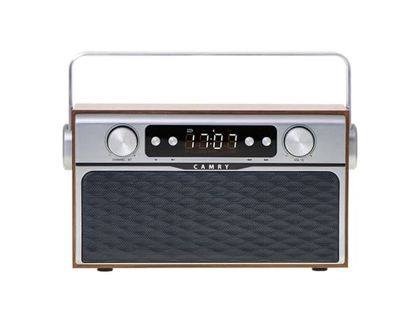 Camry Premium Radio CR 1183, Bærbar, Digitaalinen, FM, 16 W, Alumiini, Lajittelu, Træ, Mønster