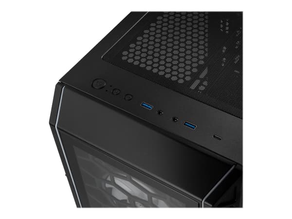 Kolink Citadel Glass SE - microATX - genomskinlig sidopanel (härdat glas) - ingen strömförsörjning (ATX) - svart - USB/ljud