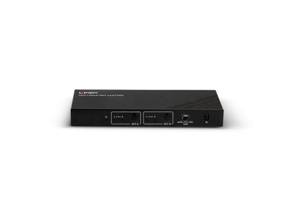 Lindy 38302, AV-matrisväxel, 18 Gbit/s, 4096 x 2160 pixlar, TOSLINK, Svart, Metall