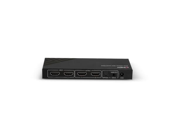 Lindy 38302, AV-matrisväxel, 18 Gbit/s, 4096 x 2160 pixlar, TOSLINK, Svart, Metall