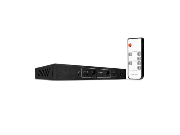 Lindy 38302, AV-matrisevelger, 18 Gbit/s, 4096 x 2160 piksler, Toslink, Sort, Metall