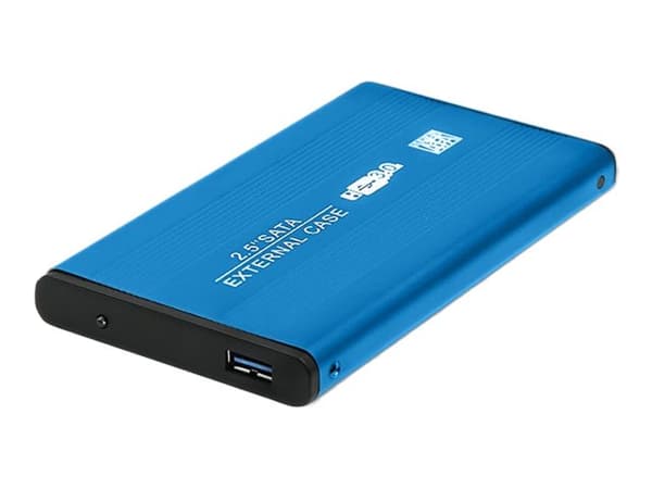 Qoltec - Förvaringslåda - 2.5" - SATA 6Gb/s - USB 3.0 - blå