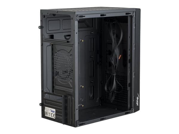 Akyga AK35BK, Micro Tower, PC, Musta, Flex-ATX, mikro ATX, Mini-ITX, Akryylinitriilibutadieenistyreeni (ABS), Galvanoitu teräs, Koti /Toimisto