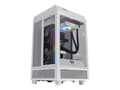 Miniatyrbild 3 av 5: Thermaltake The Tower 100 Snow - Tower - mini ITX - genomskinlig sidopanel (härdat glas) - ingen strömförsörjning (PS/2) - USB/ljud