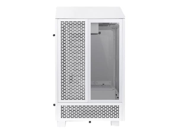 Thermaltake The Tower 100 Snow - Tower - mini ITX - genomskinlig sidopanel (härdat glas) - ingen strömförsörjning (PS/2) - USB/ljud