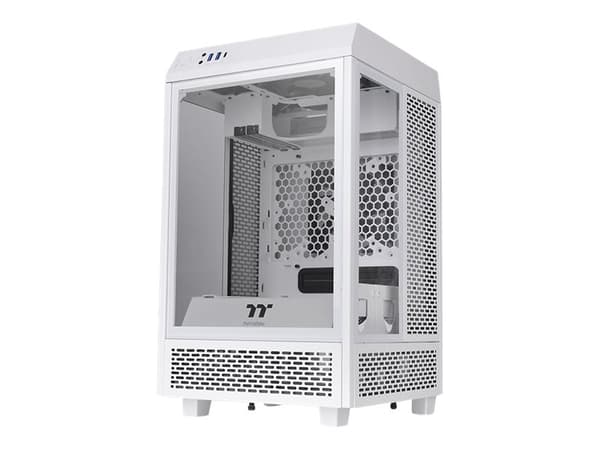 Thermaltake The Tower 100 Snow - Tower - mini-ITX - sidepanel med vindu (herdet glass) - ingen strømforsyning (PS/2) - USB/lyd Hvit