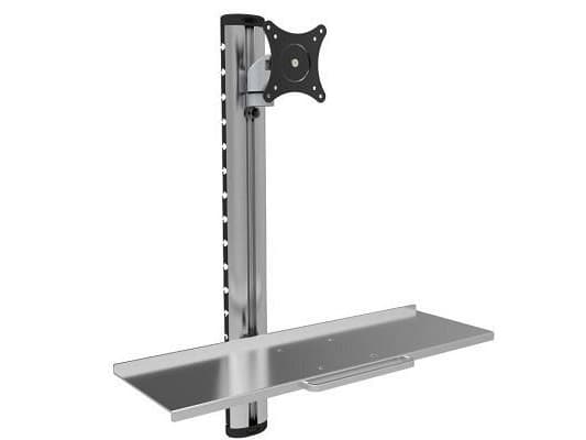 TECHly ICA-PLW 01 - Monteringssats (väggfäste, VSA-adapter, hylla för tangentbord/mus) - för bildskärm/tangentbord - aluminium, stål - silver - skärm