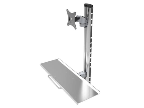 TECHly ICA-PLW 01 - Monteringssats (väggfäste, VSA-adapter, hylla för tangentbord/mus) - för bildskärm/tangentbord - aluminium, stål - silver - skärm